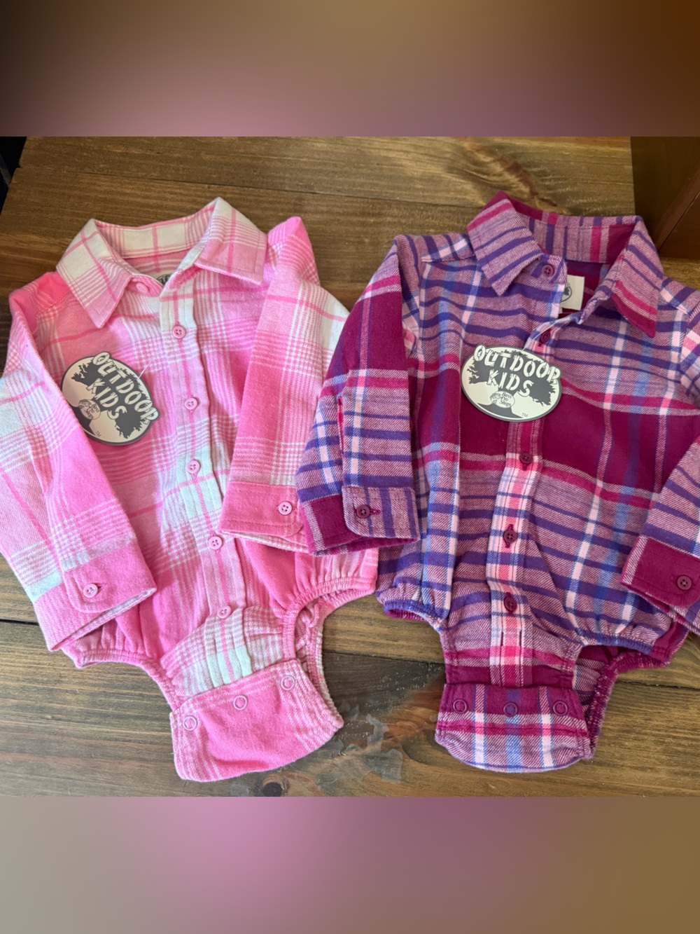 Baby Flannel Bodysuit, Cabelas Baby Button Up, Baby Flannel, Size 12 Months